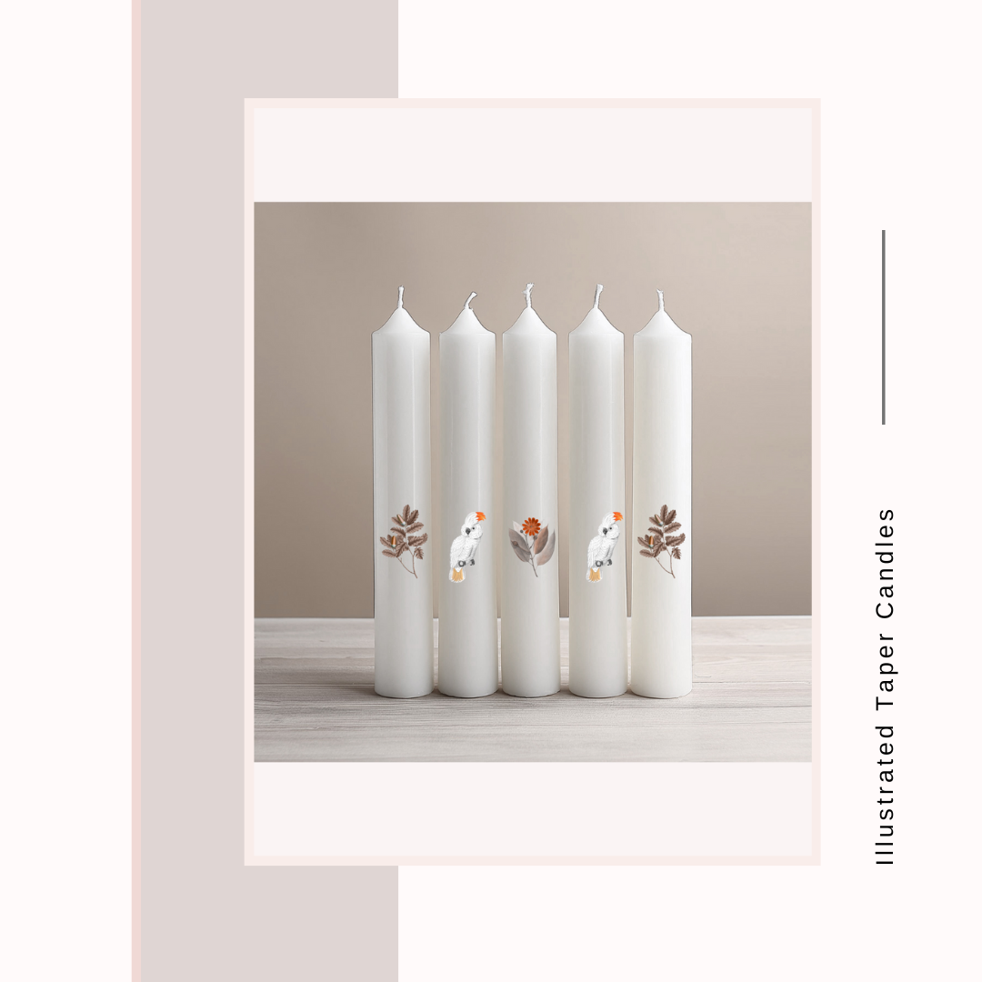 Illustrated Taper Candles